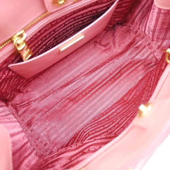 PRADA MILANO Logo 2Way Shoulder Hand Bag Saffiano Leather Pink GHW Italy 29KB269 - Picture 10 of 16